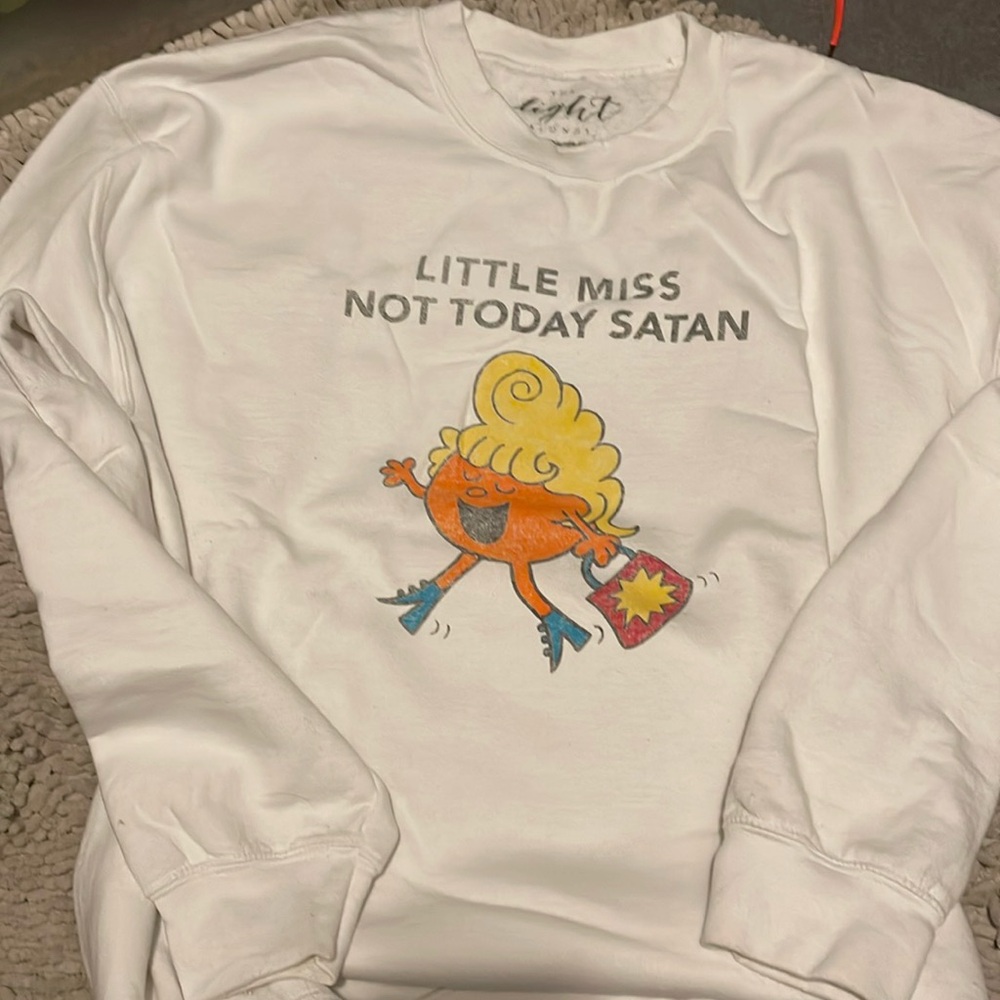 Little Miss Not Today Satan sweatshirt, size Large